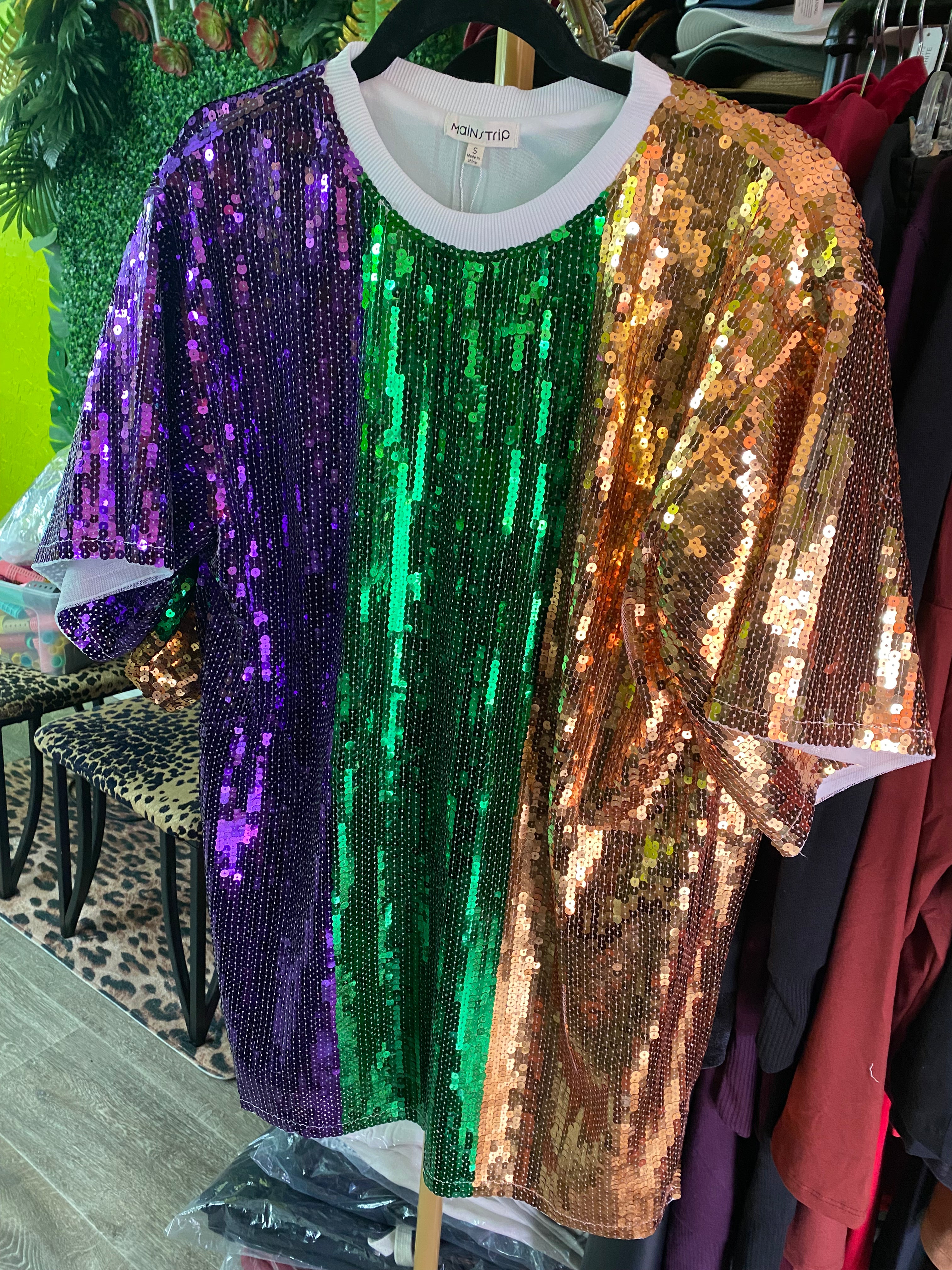 Mardi Gras Sequin Shirt Dress Midas Styles Boutique Mardi Gras Sequin Shirt Dress Midas Styles Boutique