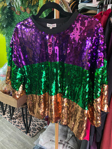 Mardi Gras Sequin Top